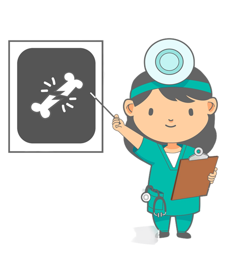 Doctor with clipboard pointing