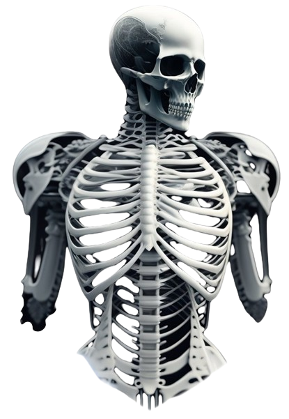 Medical skeleton for radiology illustration