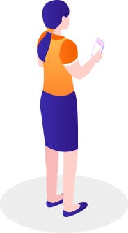 Person using PACS software on mobile device